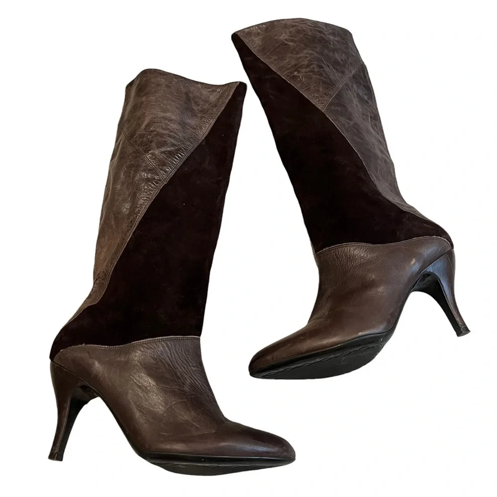 Gianni Bini Vintage Leather Knee High Boots - Picture 11 of 13